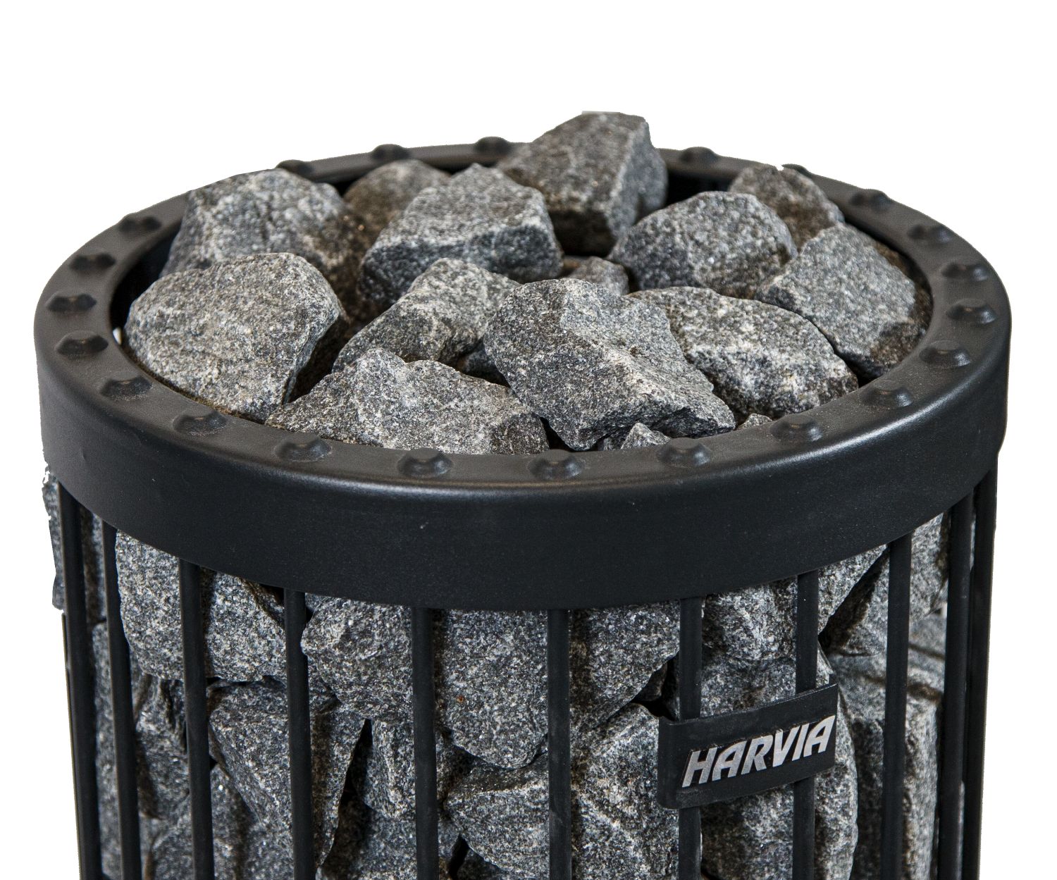 Harvia AC3000 sauna stones installed in a Harvia heater