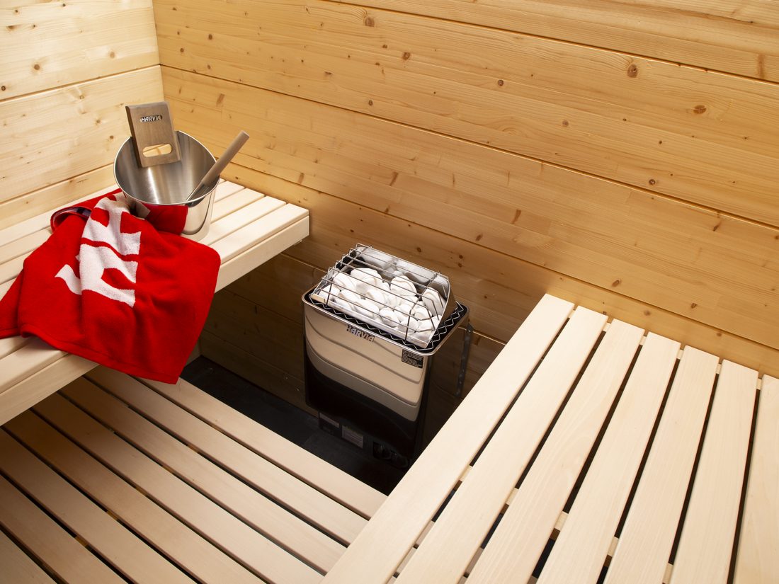 Harvia KIP 4.5kW Sauna Heater Package – Built-in controls