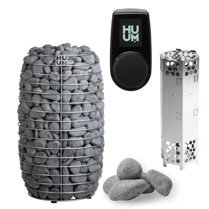 HUUM HIVE Mini complete sauna heater package with WiFi controls and stones