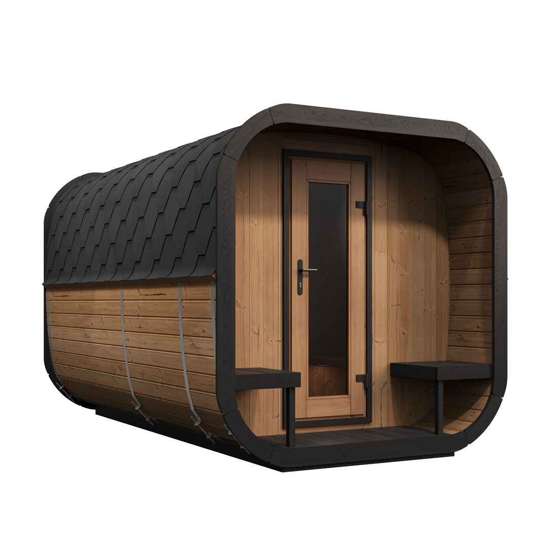 SaunaLife Cube Series CL12GCP Outdoor Sauna Kit
